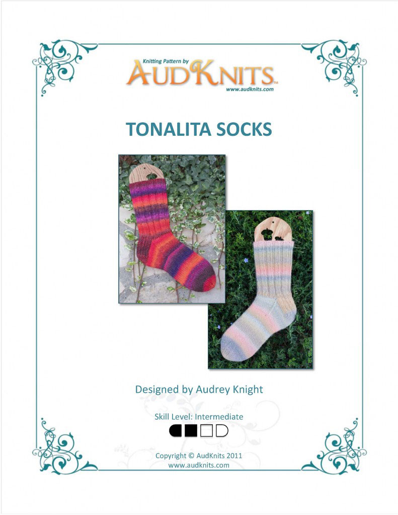 free knitting pattern, free sock pattern, Tonalita, sock knitting, socks