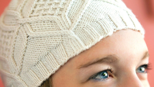 hat, knitting pattern, twisted stitches, cables, Debbie Bliss